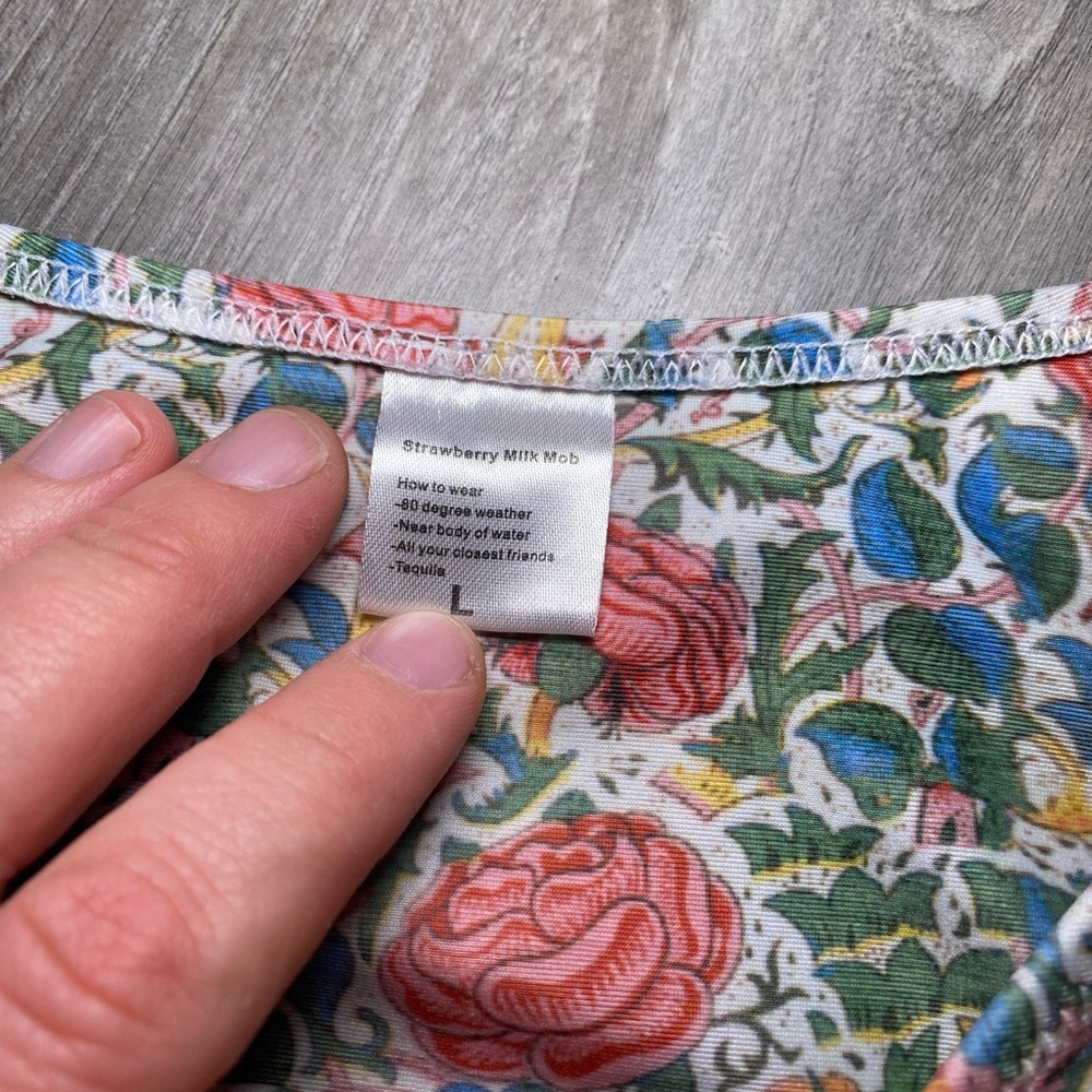 EUC Like New Ladybird Bikini Top (XXL) and Bottom (Large) Floral Ruffle Gingham - Picture 6 of 15